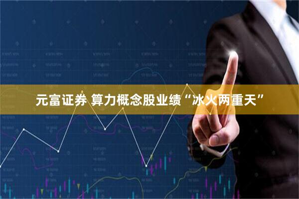 元富证券 算力概念股业绩“冰火两重天”