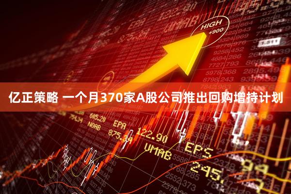 亿正策略 一个月370家A股公司推出回购增持计划