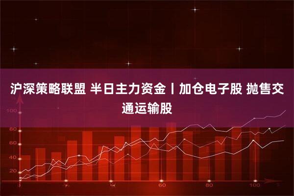 沪深策略联盟 半日主力资金丨加仓电子股 抛售交通运输股