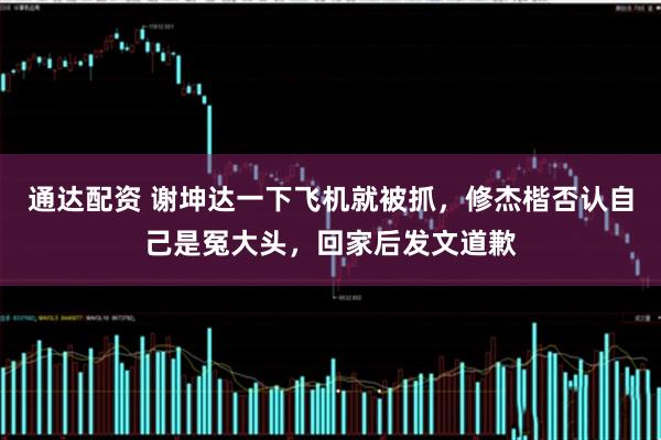 通达配资 谢坤达一下飞机就被抓,修杰楷否认自己是冤大头,回家后发文道歉